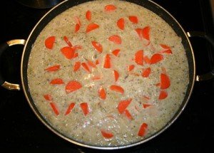 Cooking celery soup